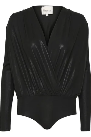 My Essential Wardrobe Hikomw Bodystocking Tops T-shirts & Tops Bodies Black