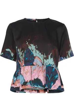 Munthe Solus Tops Blouses Short-sleeved Black