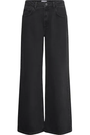 Noella Katy Jeans Bottoms Trousers Wide Leg Black