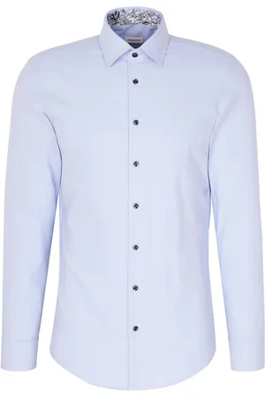 Seidensticker Business Kent Patch5 Tops Shirts Business Blue