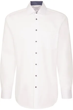 Seidensticker Business Kent Patch5 Tops Shirts Business White