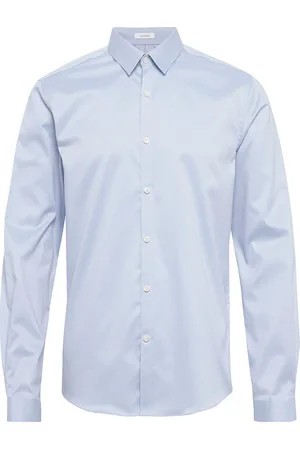 Lindbergh Small Collar, Tailor Fit Cotton Shi Tops Shirts Business Blue