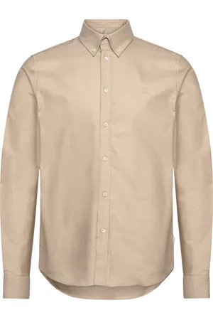 Les Deux Konrad Oxford Shirt - Seasonal Tops Shirts Casual Beige