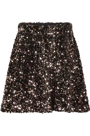 The New Tnmarlin Sequin Skirt Dresses & Skirts Skirts Short Skirts Black