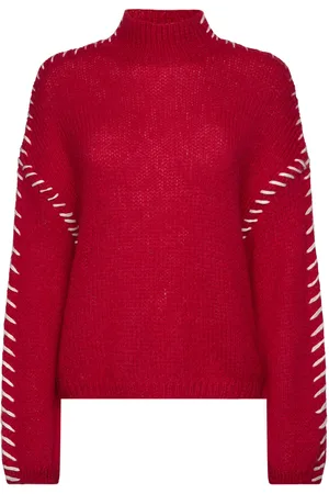 VILA Vichoca New L/S Knit Pullover Tops Knitwear Turtleneck Red