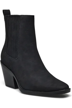 ONLY Onlbrooke-2 Pu Nubuck Boot Shoes Boots Ankle Boots Ankle Boots With Heel Black
