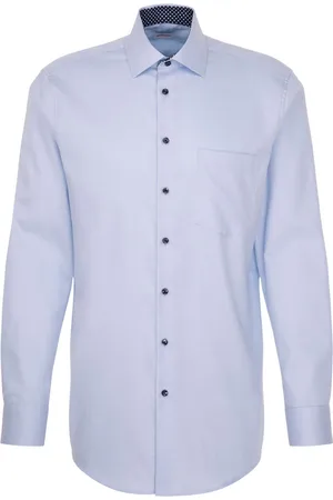 Seidensticker Business Kent Patch5 Tops Shirts Business Blue