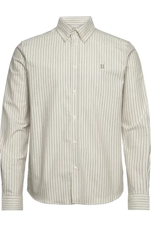 Les Deux Konrad Stripe Oxford Shirt Tops Shirts Casual Cream