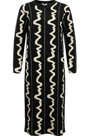 Object Objray L/S Long Dress E Div Polvipituinen Mekko Black