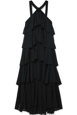 VERO MODA Vmfelicia Sl Ruffle Maxi Dress Exp Maksimekko Juhlamekko Black