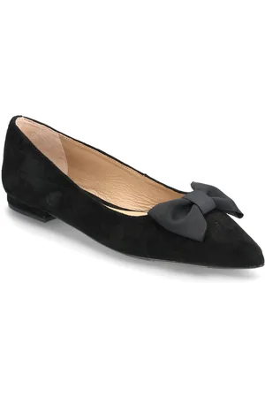 Ralph Lauren Kidsuede-Londyn Bow-Fl-Bal Ballerinat Black