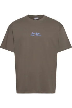 Les Deux Luca T-Shirt Tops T-shirts Short-sleeved Khaki Green