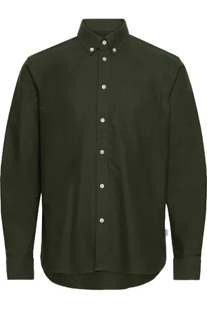 Les Deux Karl Peached Shirt Tops Shirts Casual Khaki Green