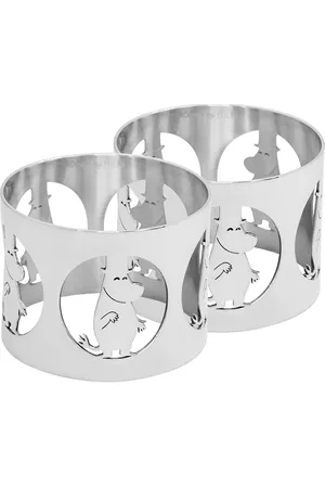 Hilke Collection Napkinrings Hilke X Moomin, Moominpappa Home Tableware Dining & Table Accessories Napkin Rings & Holders Silver