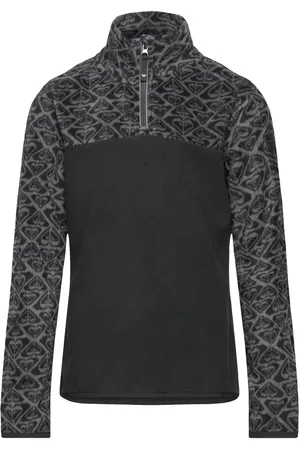 Roxy Whitecamp Half Zip Girl Tops Sweat-shirts & Hoodies Sweat-shirts Black
