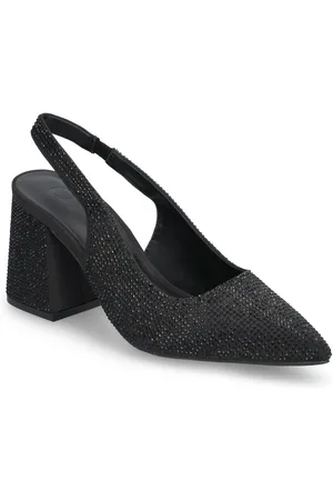 ONLY Onlpia-2 Satin Rhinest Pump Shoes Sling Backs Heeled Slingbacks Black