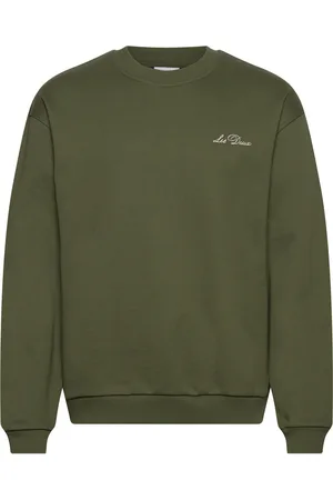 Les Deux Crew Sweatshirt Tops Sweat-shirts & Hoodies Hoodies Green