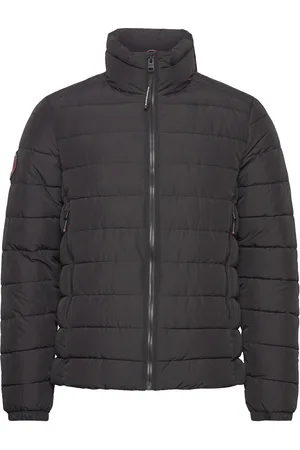 Superdry Fuji Emb Padded Jacket Vuorillinen Takki Topattu Takki Black