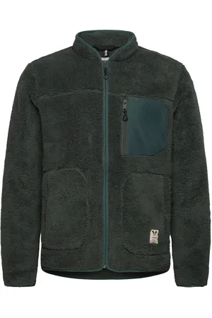 Fat Moose Wood Fleece Jacket Tops Sweat-shirts & Hoodies Fleeces & Midlayers Green