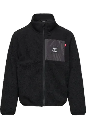 Hummel Hmlatlas Fleece Zip Jacket Outerwear Fleece Outerwear Fleece Jackets Black