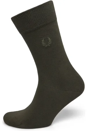 Fred Perry Classic Laurel Wreath Sock Underwear Socks Regular Socks Khaki Green