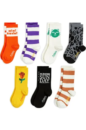 Mini Rodini Cats 7-Pack Socks Socks & Tights Socks Multi/patterned
