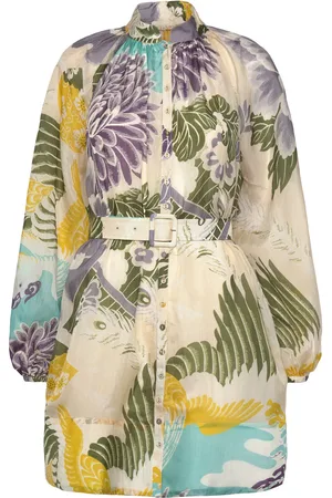by Ti Mo Cupro Button-Down Dress Lyhyt Mekko Cream
