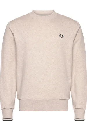 Fred Perry Crew Neck Sweatshirt Tops Sweat-shirts & Hoodies Sweat-shirts Cream