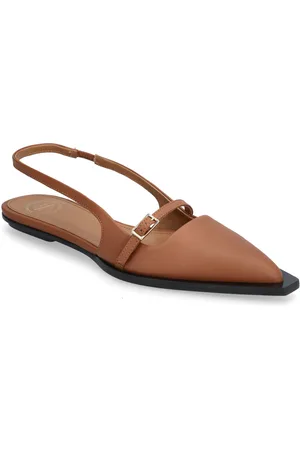 ATP Atelier Cortina Brandy Nappa Designers Slingbacks Flat Slingbacks Brown