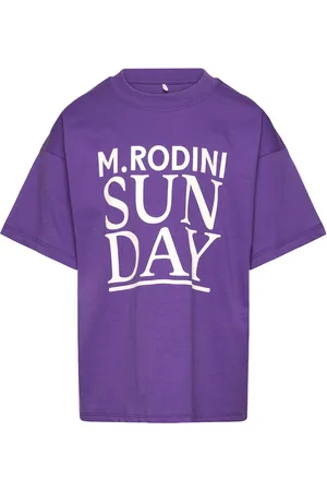 Mini Rodini Sunday Sp Ss Tee Tops T-shirts Short-sleeved Purple