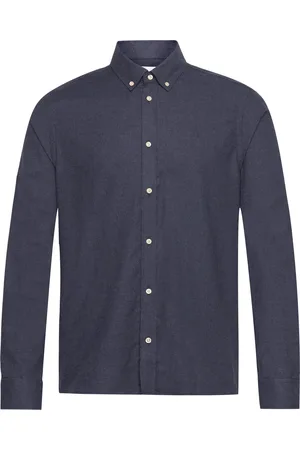 Les Deux Desert Reg Shirt Tops Shirts Casual Navy