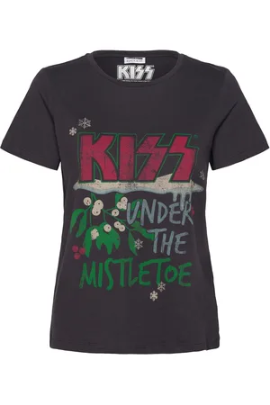 Noisy May Nmnate Kiss Christmas T-Shirt Jrs Fwd Tops T-shirts & Tops Short-sleeved Black