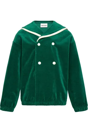 Mini Rodini Sailor Velour Sweatshirt Tops Sweat-shirts & Hoodies Sweat-shirts Green