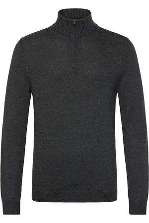 Hollister Hco. Guys Sweaters Tops Knitwear Half Zip Jumpers Grey
