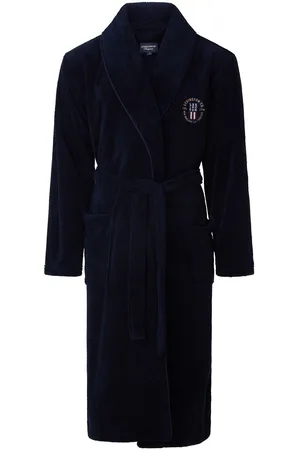 Lexington Lesley Fleece Robe Home Textiles Bathroom Textiles Robes Navy