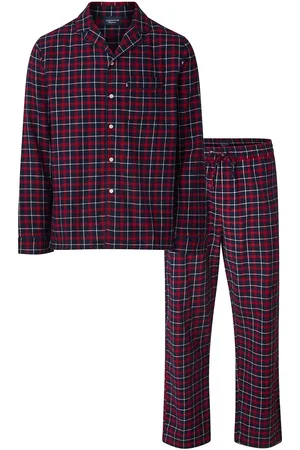 Lexington Ethan Organic Cotton Checked Flannel Pajama Set Pyjama Red