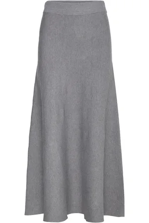 MSCH Mschginnette East Hw Skirt Skirts Maxi Skirts Grey