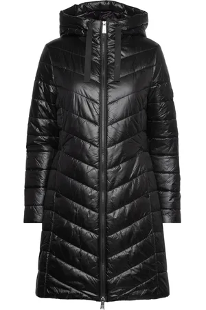 HUGO BOSS C_Pinolina Topattu Pitkä Takki Black