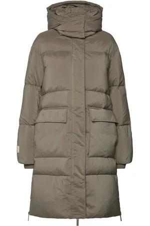 Part Two Lisannepw Otw Topattu Pitkä Takki Khaki Green