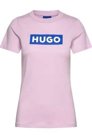 Hugo Blue Classic Tee_B Tops T-shirts & Tops Short-sleeved Pink