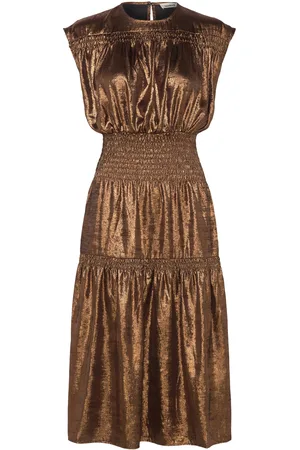 Soaked in Luxury Slelvie Layna Dress Polvipituinen Mekko Brown