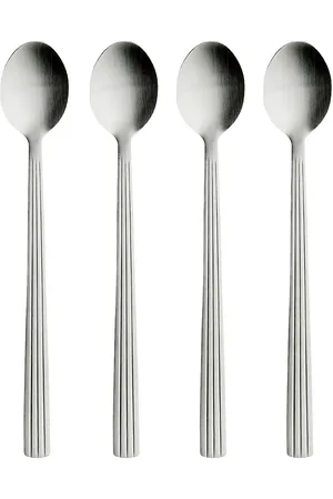aida Raw Cafe Latte Spoon Matte Steel 4 Pcs Giftbox Home Tableware Cutlery Spoons Tea Spoons & Coffee Spoons Silver
