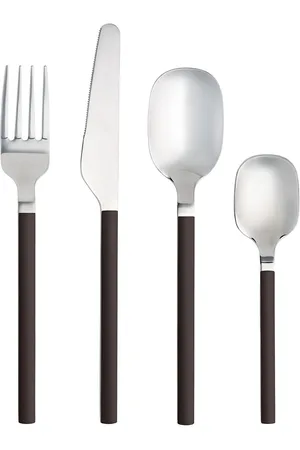 aida Confetti Cutlery 16 Pcs Pepper Home Tableware Cutlery Cutlery Set Black