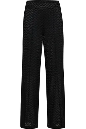 Mos Mosh Mmtash Soni Pant Bottoms Trousers Straight Leg Black