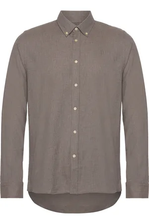 Les Deux Desert Reg Shirt Tops Shirts Casual Brown