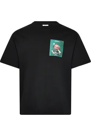 Solid Sdnoli Tops T-shirts Short-sleeved Black