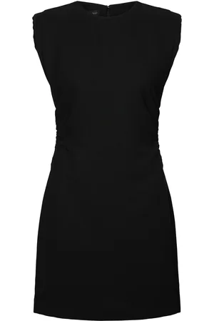 MANGO Short Dress With Draped Detail Lyhyt Mekko Black