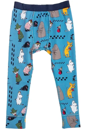 Mumin Fotspår2 Långkalsong Night & Underwear Pyjamas Pyjama Pants Blue