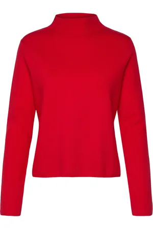 MANGO Perkins-Neck Sweater Tops Knitwear Turtleneck Red