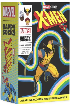 Happy Socks Marvel™️ 3-Pack Gift Set Underwear Socks Regular Socks Yellow